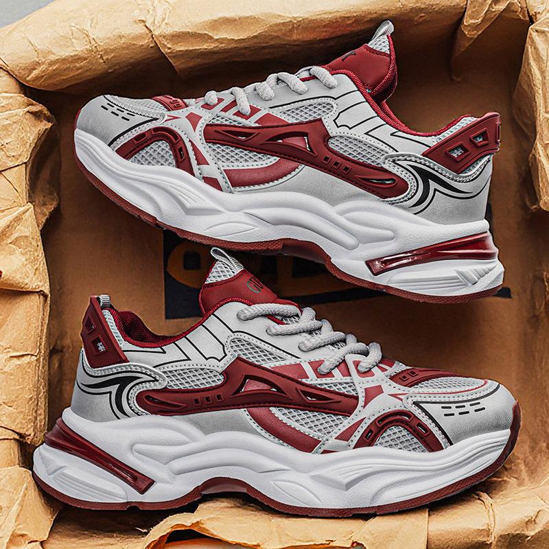 Men's shoes spring and summer breathable ultra-light soft sole non-slip shock absorption student running casual sports shoes