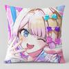 Game NEEDY GIRL OVERDOSE Cushion Cover Short Plush Cushion Cover Double Sided Print Washable Sofa Pillowcase Home Decor Gift
