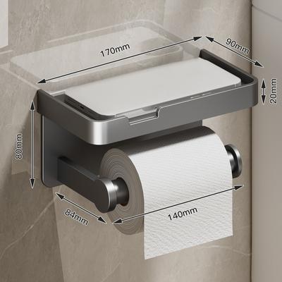 170x140x80mm Prostor pro držák toaletního papíru Hliníková úložná police