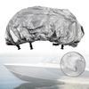Heavy Duty Boat Cover Waterproof Silver For 16-18Ft Fishing Ski Bass Shelter