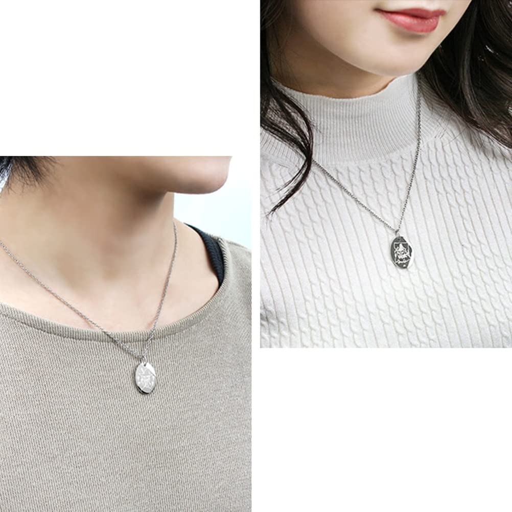 [Shinjuku Gin No Kura] Moomin X Phiten Snufkin Little My Reversible Necklace for Women, Stainless Steel, Official Character Merchandise