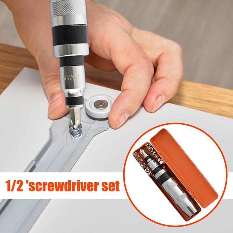 Impact Driver Bit Set 4 Pieces Screw Extractor Set Hand Impact Screwdriver Small Impact Tool Set Repair Tool Kits Screwdriver