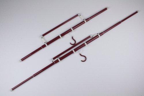 Sakura Kimono Online Store: High-Quality Extendable Kimono Hangers with Obi Hanger, Made In Japan, E-K, Set of 2