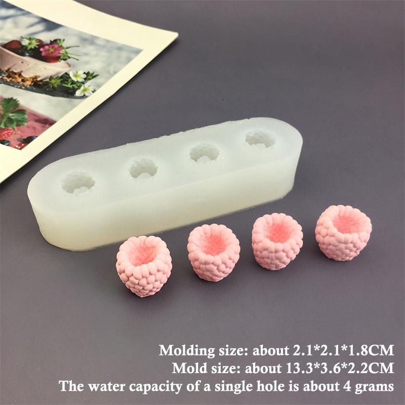 Small Raspberry Mousse Candy Mold Baking 3D Raspberry Pudding Baking Mold Dessert Chocolate Mold Fruit Cake Decorating Tools