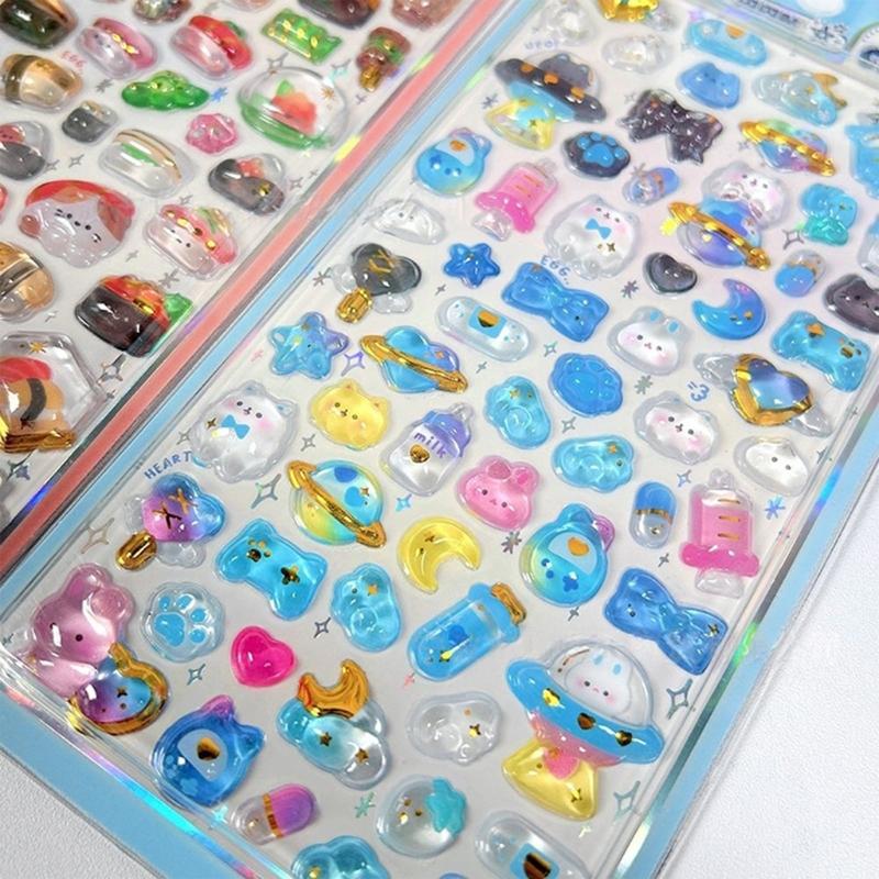 Food Grade Resin Sushi Raised Sticker for Child Sensory Play Creative Learning and Decorative Use