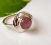 Natural  Pink Tourmaline Gemstone 925 Sterling Silver Designer  Ring Size 5.5 US