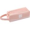 Pencil Cases Bag Canvas Pen Box Pouch Double Layer Large Capacity for Girls Back To School Student Supplies Stationery