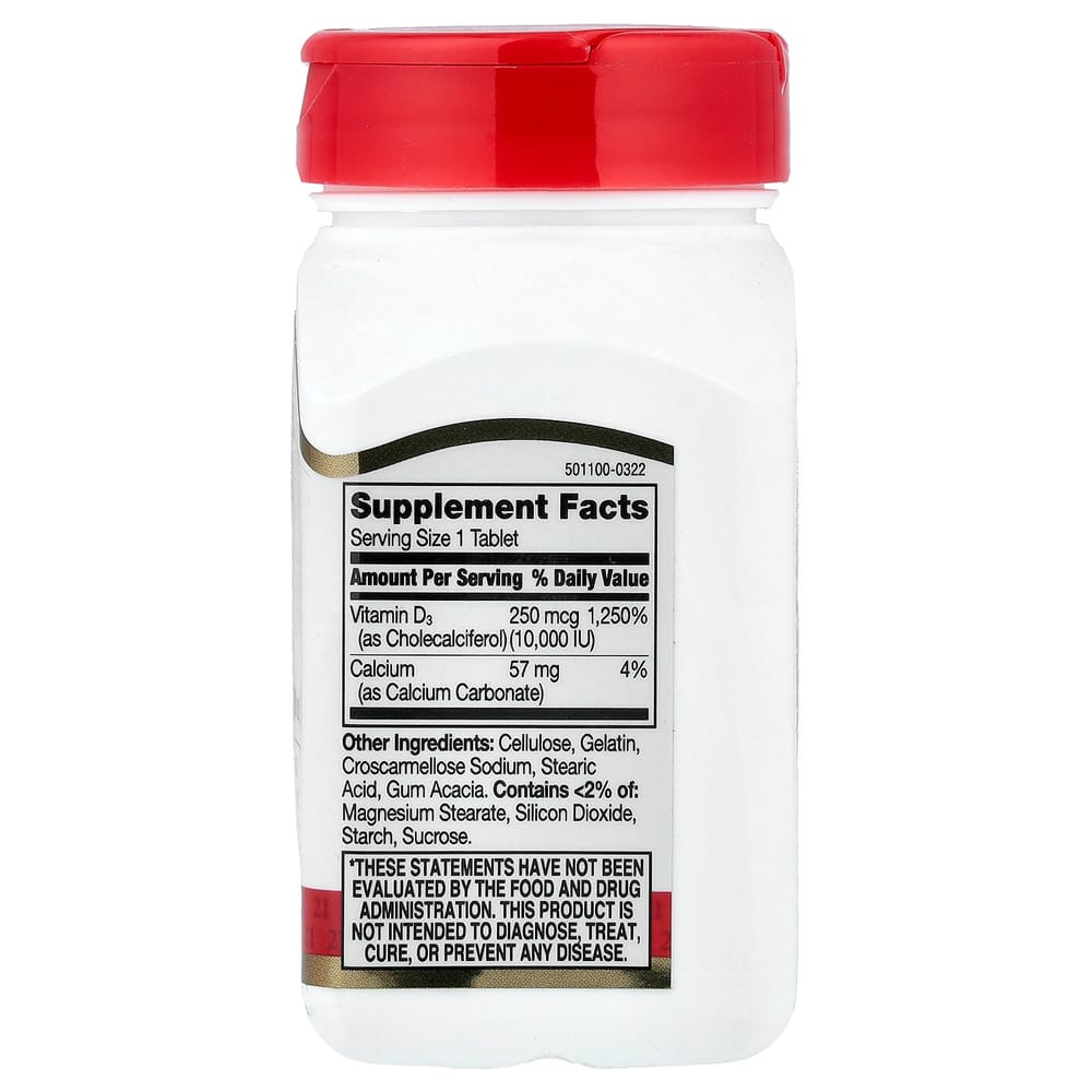 21st Century Sentry Vitamin D3 250mcg (10000IU) 110 Tablets