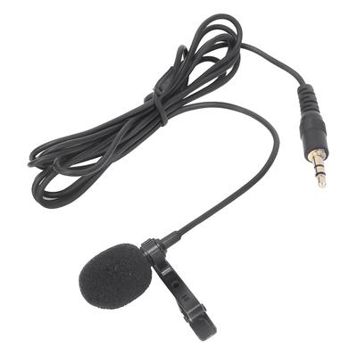 Mini micrófono portátil de condensador con clip para solapa, ideal para teléfono móvil, portátil, conferencia y entrevista.