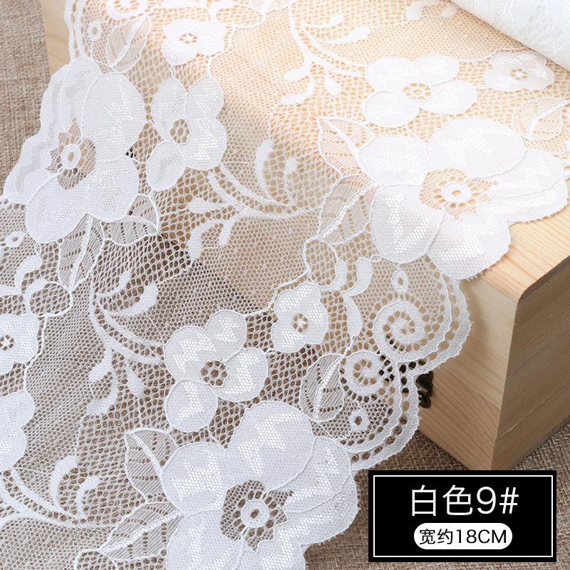 Koronka Koronka Ubrania Dekoracyjne Spódnica Tkanina Akcesoria Tkaninowe Czarno-Białe Ręcznie Robione DIY Szeroka Koronka z Koronkową Krawędzią
