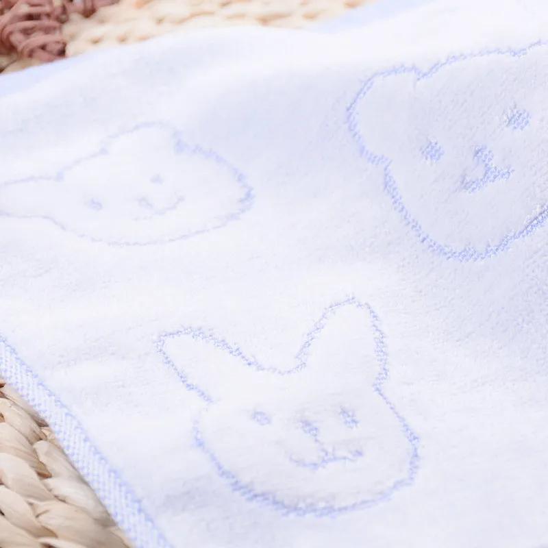 1Pcs 25x25cm Small Square Face Towel Cartoon Bear Cotton Kindergarten Hand Wash Cloth Water Absorbent Soft