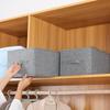 Cotton and Linen Folding Storage Box Organizer for Clothes and Toys