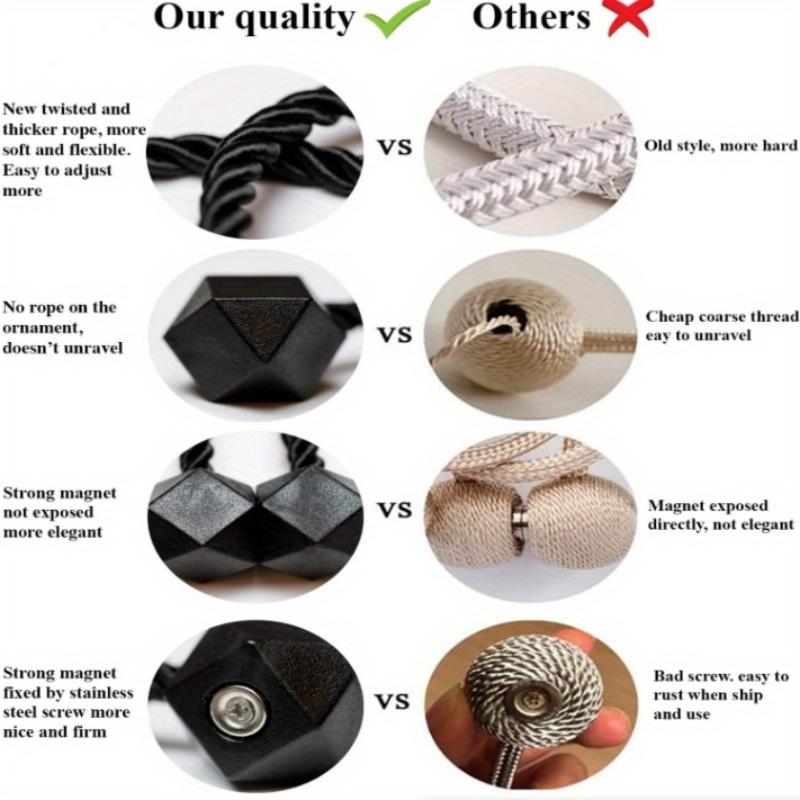 1pc Boho Style Magnetic Curtain Tiebacks - Easy Install, No Drilling Required, Stylish Curtains for Living Room