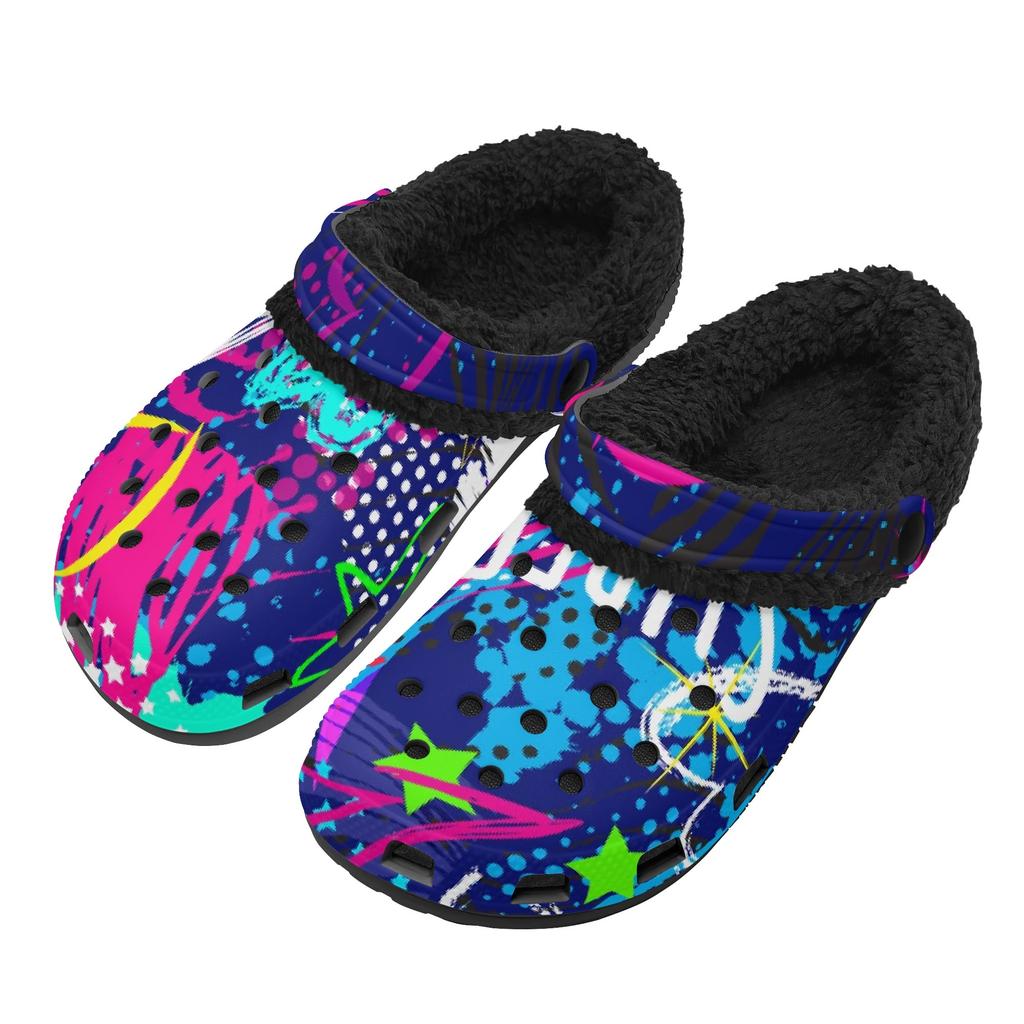 1 Pair Cozy EVA Plush Lined Clogs For Men Women Warm Slip On Winter Comfort Shoes Lightweight Indoor Outdoor Wear