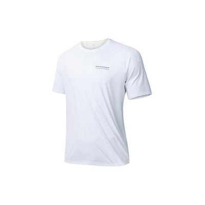 Серія для бігу Круглий виріз з літерою Спортивна футболка з коротким рукавом реглан Чоловічі Топи Чисто-Білий 152425113-1