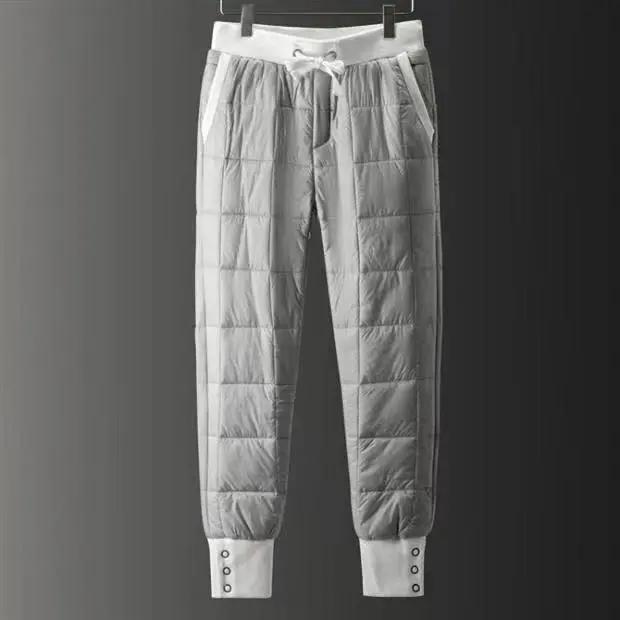 Autumn Winter Men's Two-piece Set O-neck Pullover Cotton Coat Pants Men Pajamas Geometric Patter Warm Thicke Suit Male Outfits