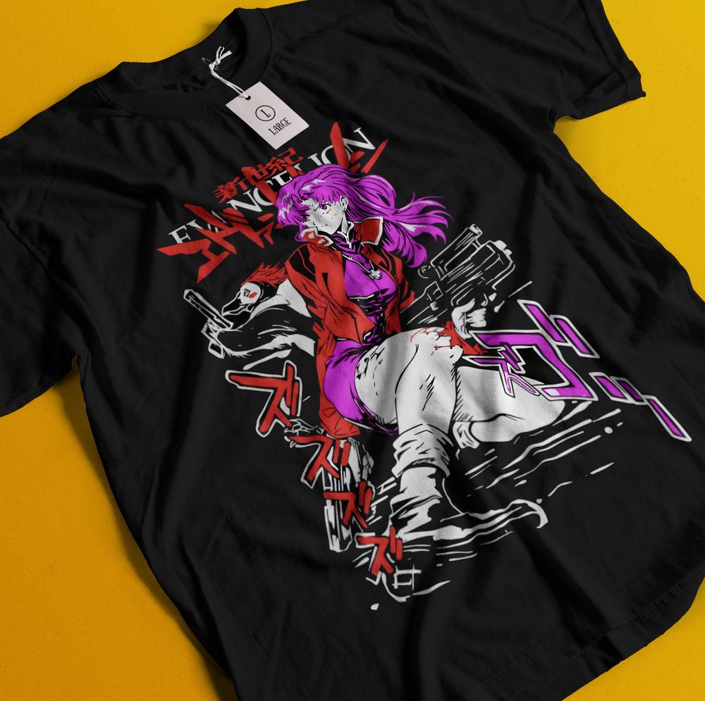

Футболка Neon Genesis Evangelion Ева-01 Японская Черная Аниме Футболка Все Размеры 4XL