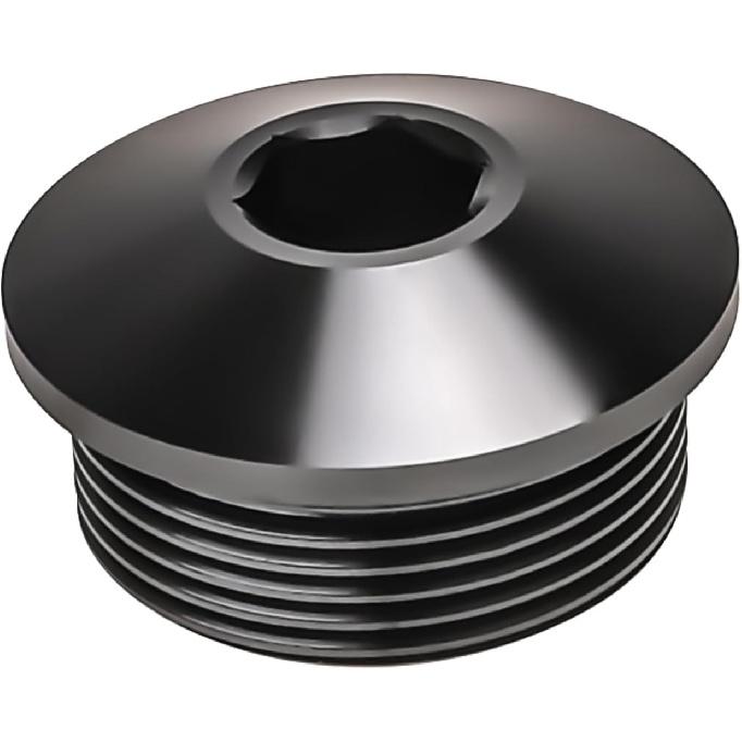 3AN Male Hex Socket Plug ORB Port with O Ring Fitting Adapter Aluminum Black, Pack of 2