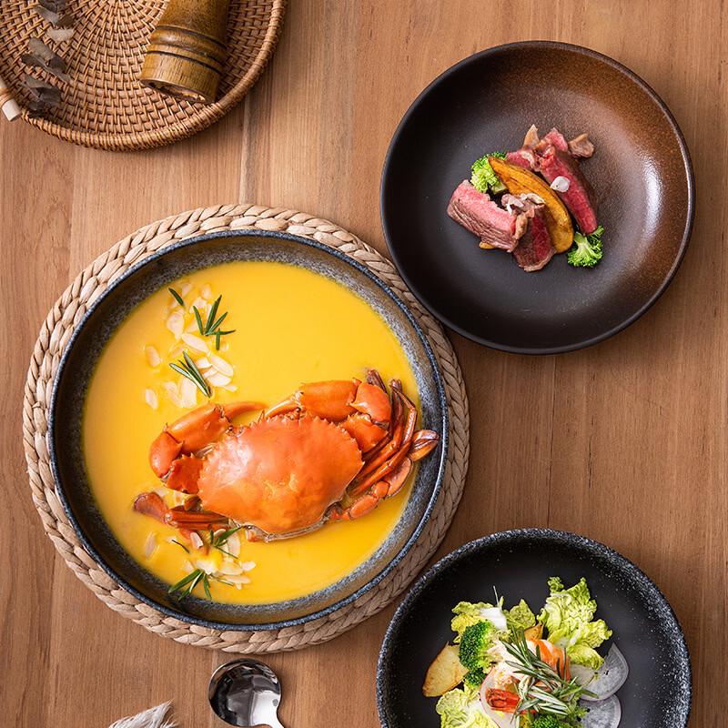 Assiette creuse en céramique de style japonais