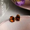 Women Retro Punk Style Simple Acrylic Irregular Leopard Pattern Earrings