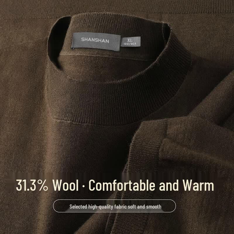 SHANSHAN Men's Summer Wool Blend Knit Tee