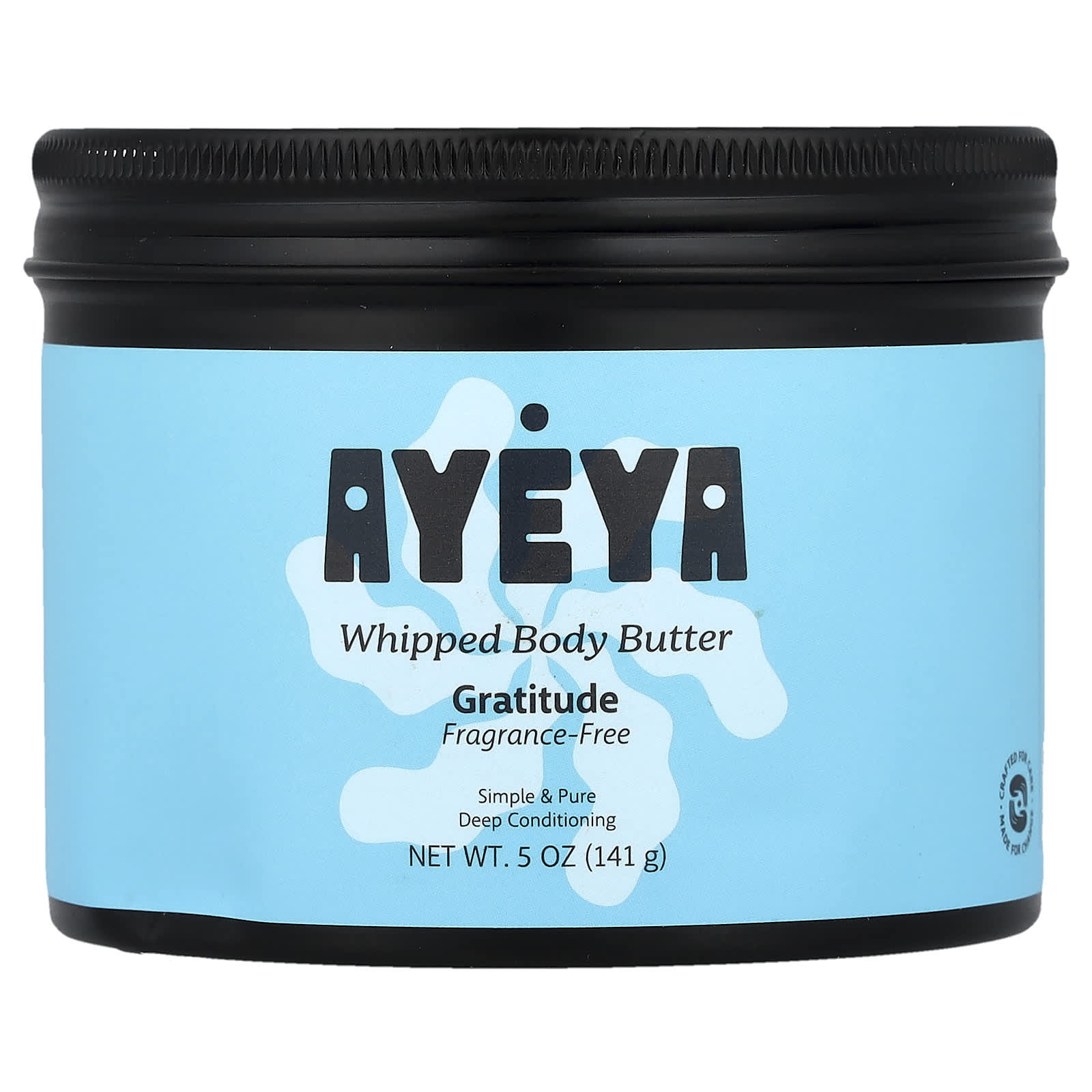 Ayeya, Whipped Body Butter, Fragrance Free, 5 oz (141 g)