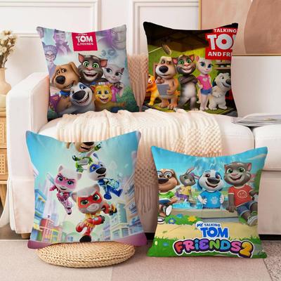 Talking Tom and Friends Κάλυμμα Μαξιλαριού Διακοσμητικό Μαξιλάρι Καναπές Διακόσμηση Σπιτιού θήκη μαξιλαροθήκες