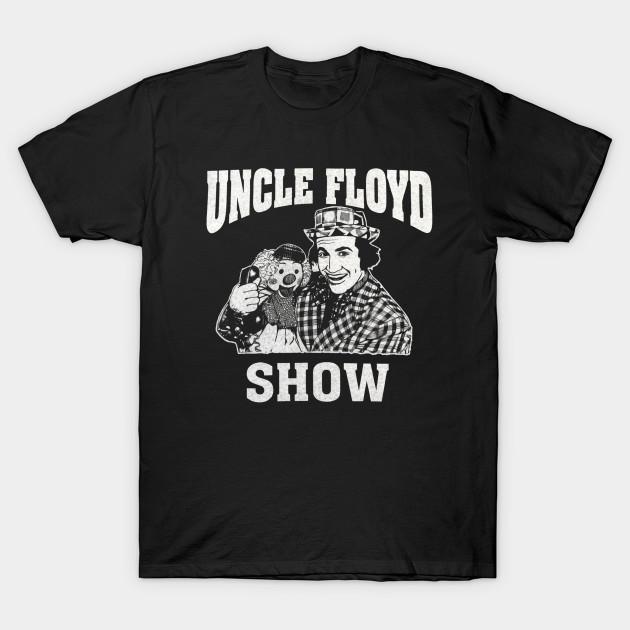 Asian Size Men Black Print T-shirt Uncle Floyd Show No-Cut Heat Transfer Print Cotton Tshirt