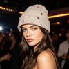 Stylish Cold Weather Headgear Bling Rhinestone Knitted Hat Street Punk Knit Winter Personalized Trendy Hat Warm Skull Cap for Women Autumn
