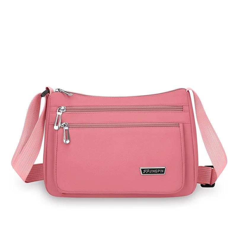 Multi-Layer Shoulder Bag Crossbody Bag for Women Messenger Bags Waterproof Lightweight Nylon Ladies Handbag