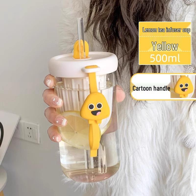 Portable High-Capacity Straw Water Cup - Summer Cool Design for Girls