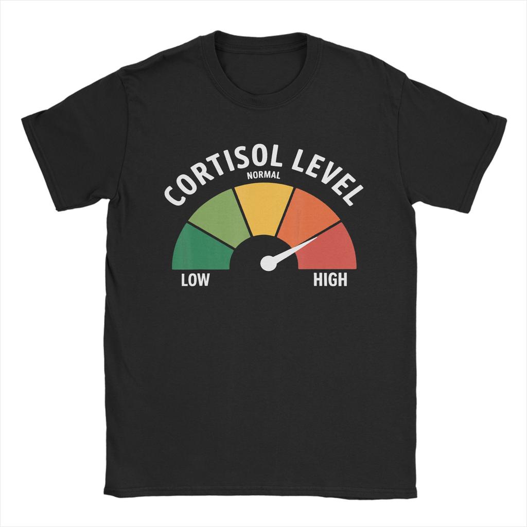 Leisure Funny Low Cortisol Level TShirt for Unisex Crew Neck  Cotton T Shirts  Short Sleeve Tee Shirt Printed Tops