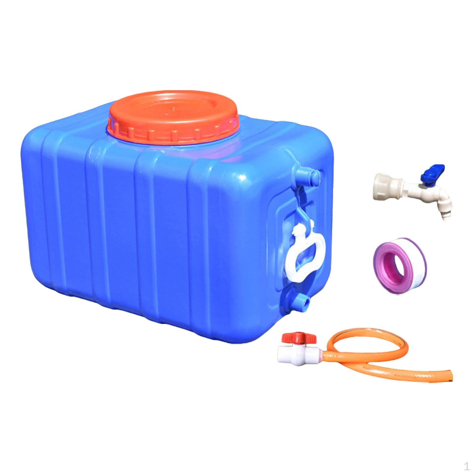 

Контейнер для воды для кемпинга с краном и шлангом, универсальный, пищевого класса, горизонтальное ведро для хранения для blue 27.5kg