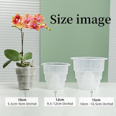 Meshpot Orchid Pot Clear Orchid Pots with Holes Plastic Orchid Pots In 10cm 12cm 15cm