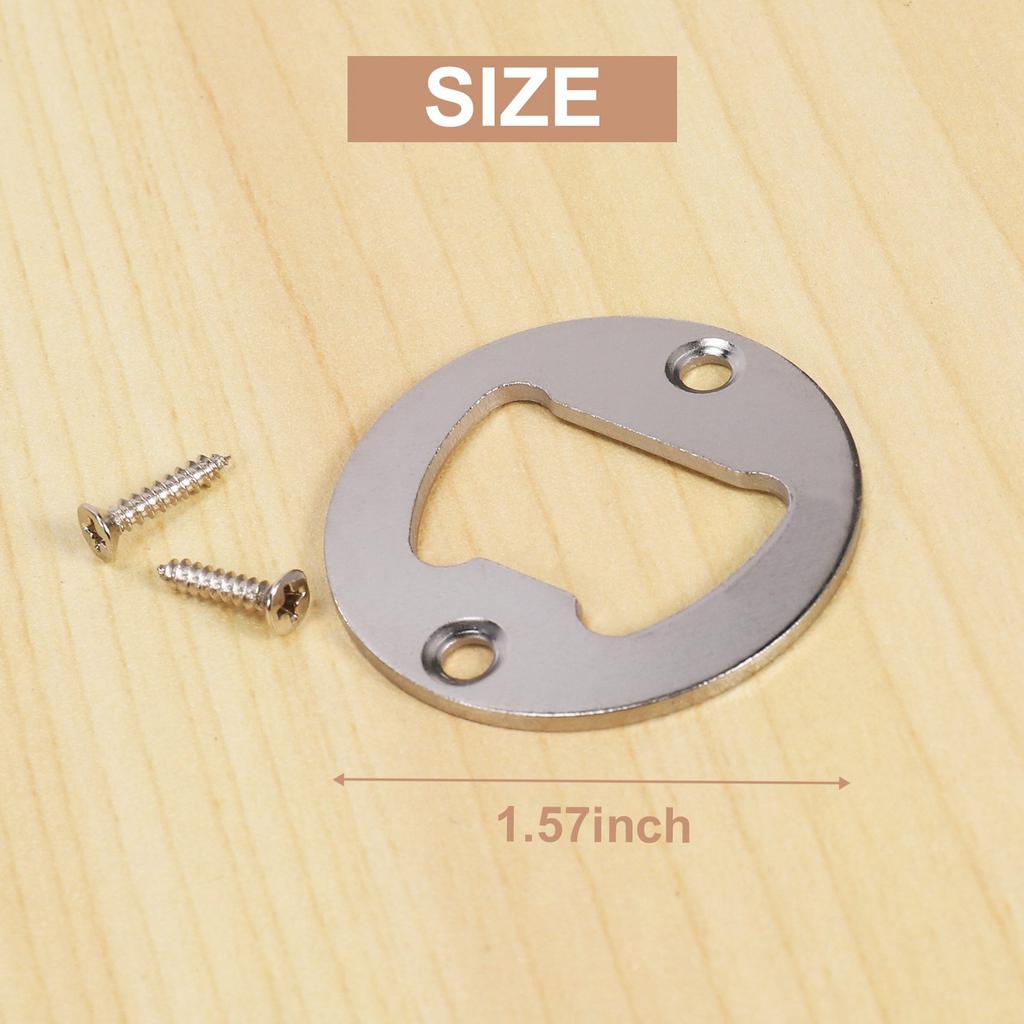 Easy Use Bottle Opener Part With Countersunk Holes Round Metal Strong Polished Bottle Opener Insert Parts