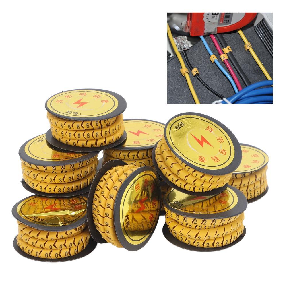 10PCS Clear Markings PVC Number Tubes PVC Material Wire Marking Sleeves  Electrical Network Wiring