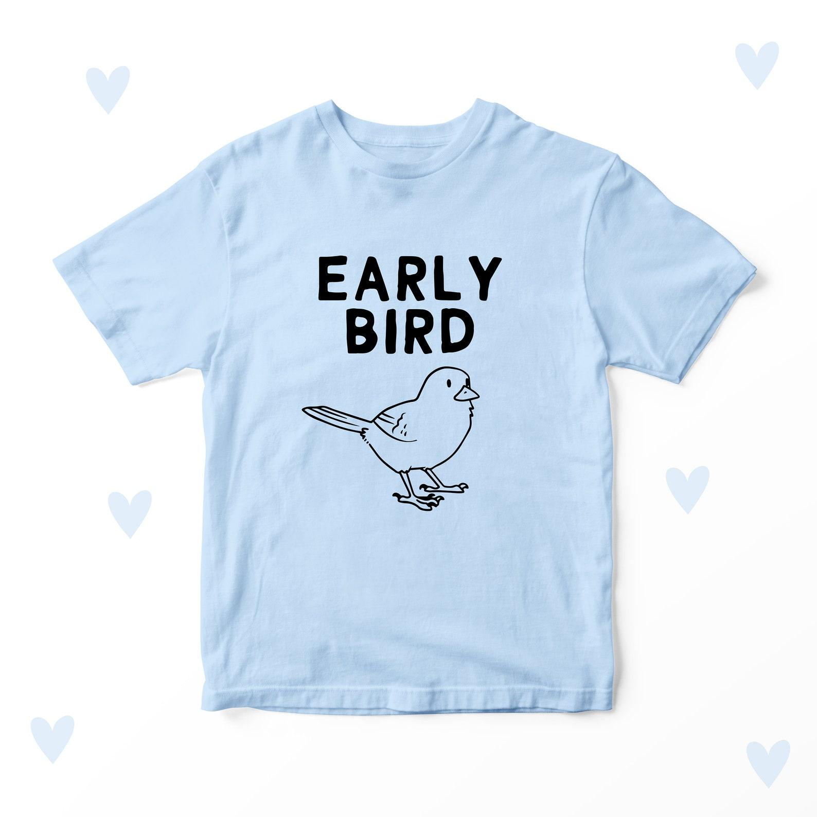 Early Bird T-shirt: Funny Kids Cotton Clothing 110