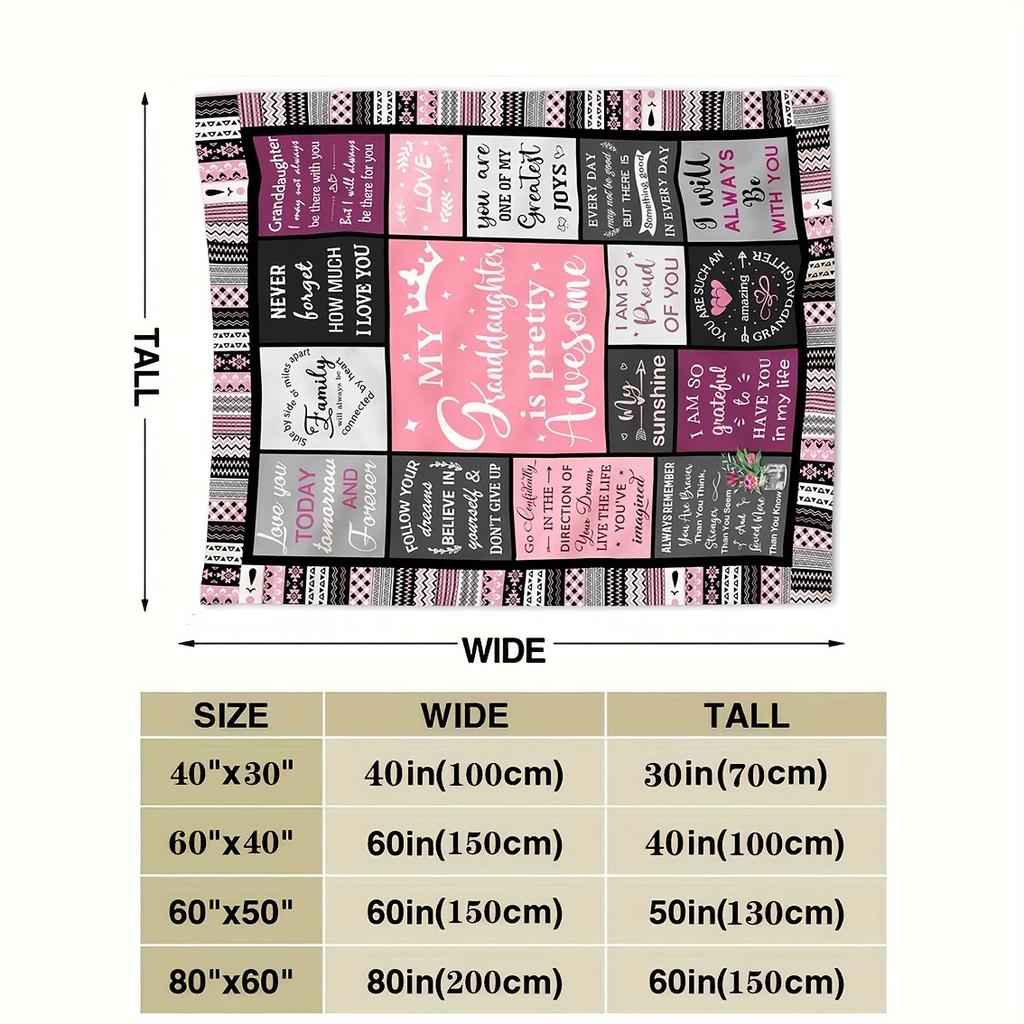 A Pink Flannel Blanket Gift for My Granddaughter, Perfect for Napping Or As a Throw on The Sofa.