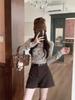 2026 Autumn Plus Size Women's High-Waist Wool Suit Shorts - Loose Bootcut Style