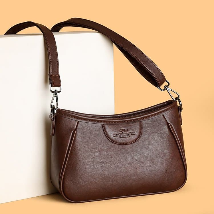 Soft Leather Simple Messenger Bag Women's Shoulder Bag