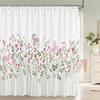 Green Plant Leaf Vines Flowers Shower Curtain Modern Nordic Minimalist Printed Polyster Home Decor Bathroom Curtain with Hooks