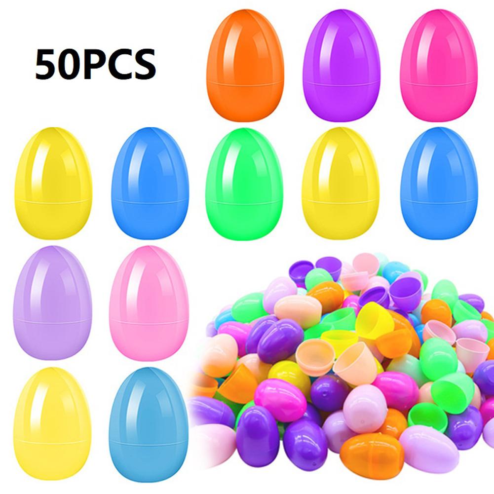 

Easter Egg Twisted Opening Eggshell Fillable Gift Packing Box Waterproof Colored Plastic Eggshell for Classroom Prize Supplies