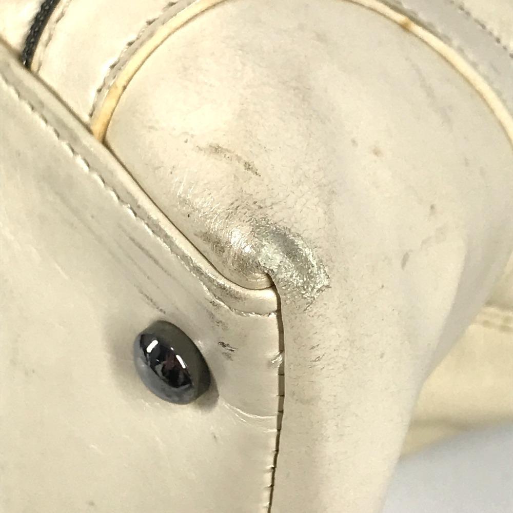 CHANEL CC CC Mark logo Chain logo Bag Mini Duffle Bag Hand Bag Leather White