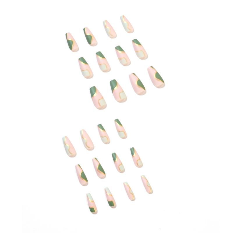 Wearing Nail Graffiti Color Matching Manicure French Nail Piece Press On Nail Fake Nail, Manicure