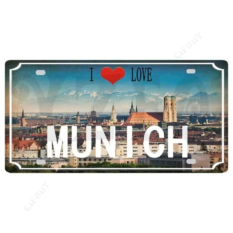 Сувенирный металлический номерной знак, автомобильный номер 15x30см