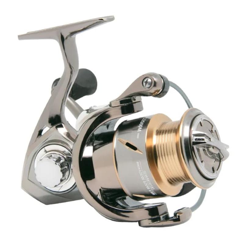 DEUKIO New All Metal Spinning Reel Double Handle,5.6:1 Gear Ratio,17LB Max Drag,CNC Spool,Fishing Reel for Freshwater Saltwater