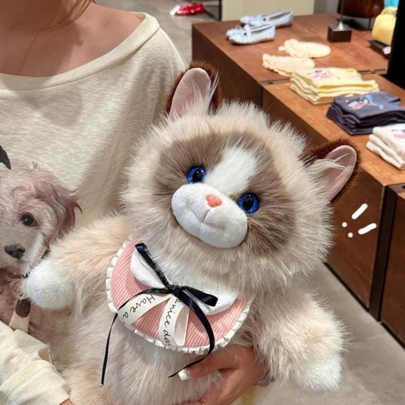 2026 Simulated Storage Bag Cat Backpack Cute and Comfortable Girl's Birthday Gift Fashionable and Adjustable Shoulder Straps