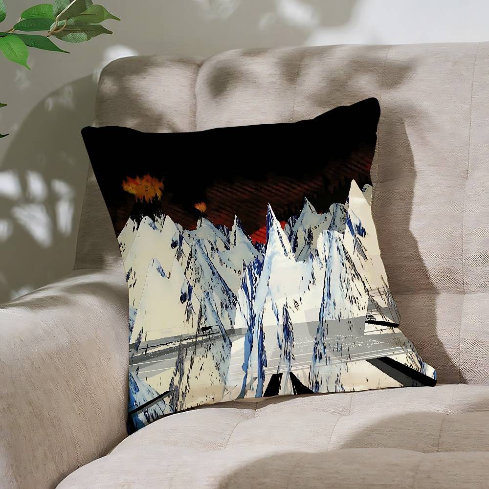 R-Radiohead Rock Band Pillow Case Throw Pillow Cover Nordic Vintage Style Cushion Covers Home Living Room Sofa Couch Seat Decor