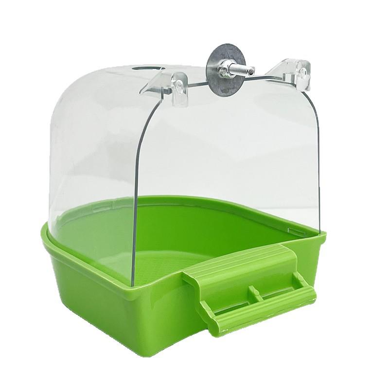 Grande Boîte de Bain Transparente pour Perruches Ondulées, Calopsittes, Inséparables, Perruches - Jouets et Fournitures pour Petits Oiseaux.