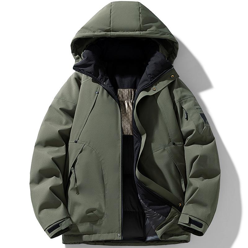 Herren 2025 Herbst/Winter Lässige Lockere Baumwolljacke - Warme Arbeitskleidung & Dicke Skijacke